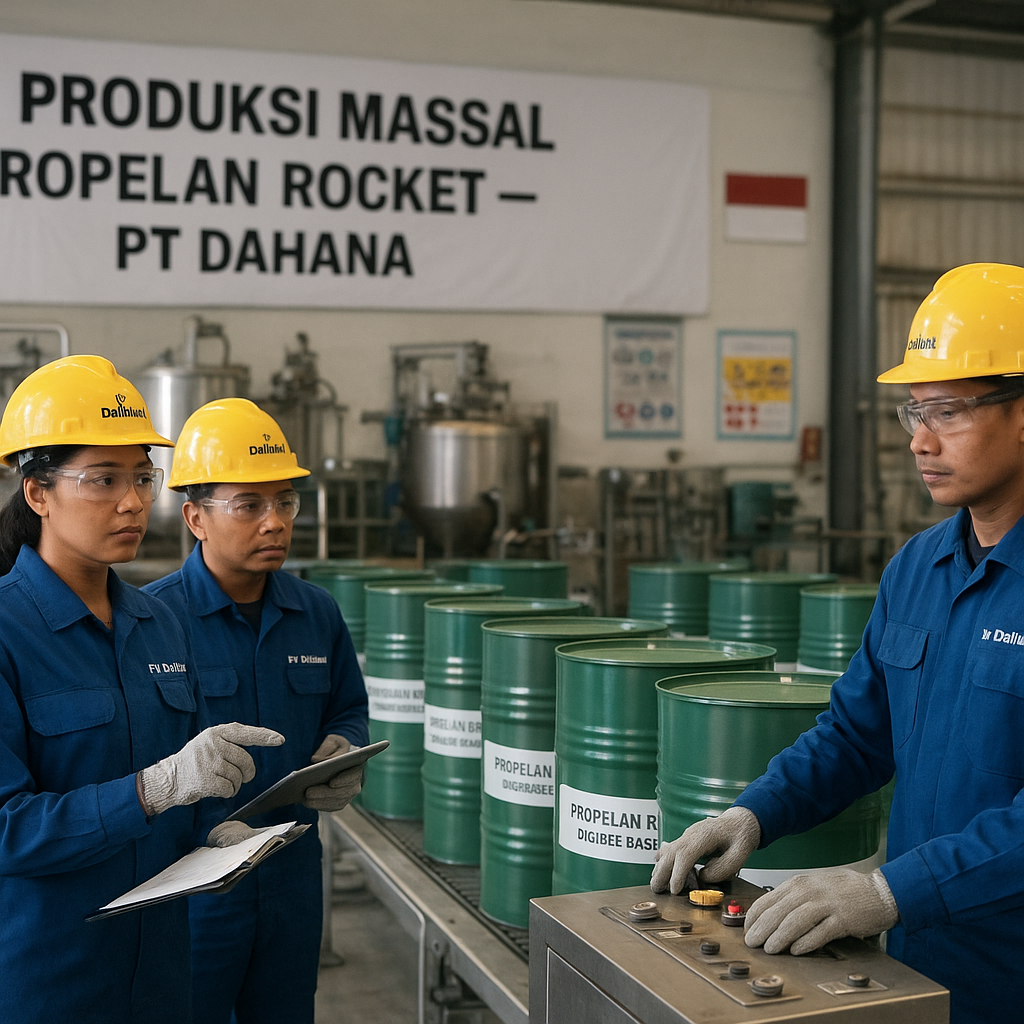 PT Dahana Mulai Produksi Massal Propelan Rolet Berbasis Nitrogliserin Lokal untuk Rudal dan Roket TNI