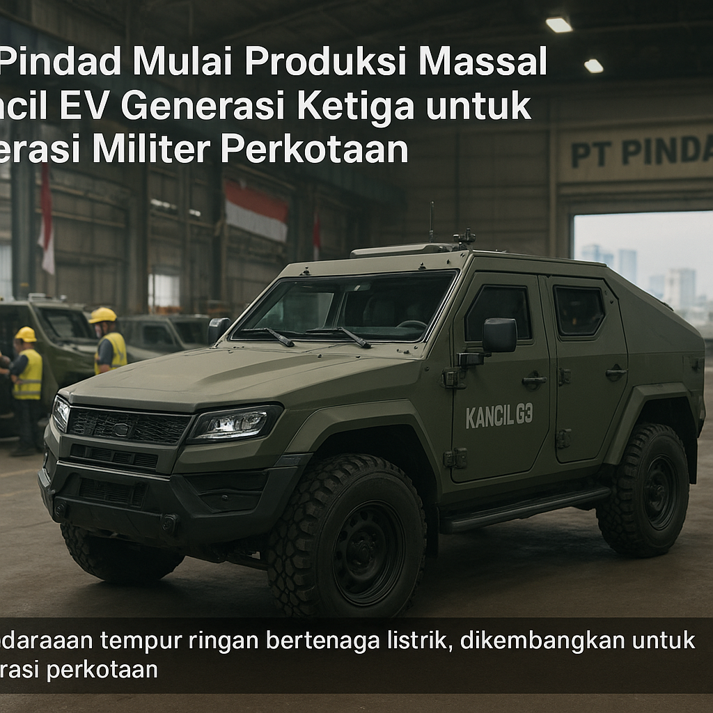 PT Pindad Mulai Produksi Massal Kancil EV Generasi Ketiga untuk Operasi Militer Perkotaan