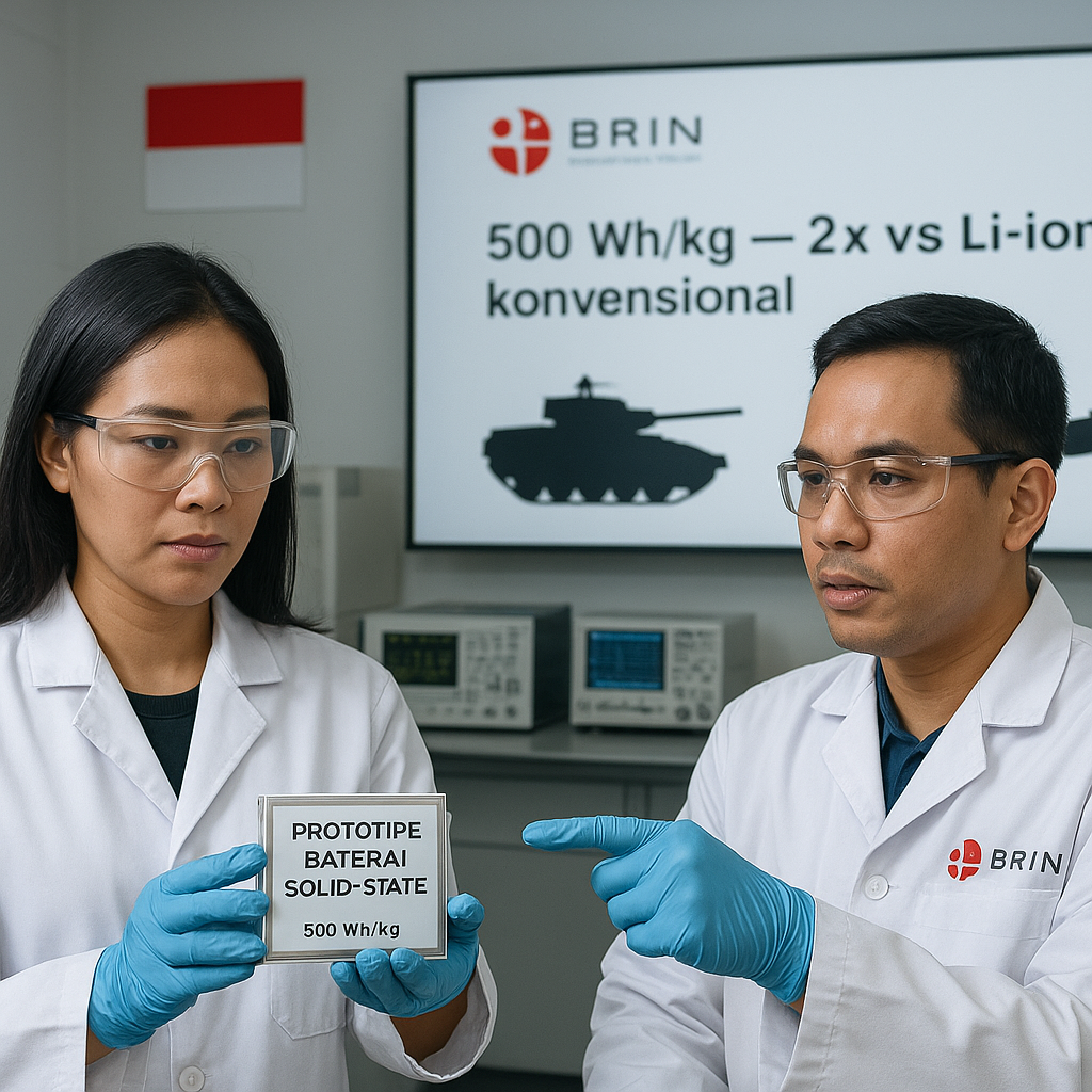 Lembaga Riset BRIN Kembangkan Baterai Solid-State untuk Sistem Listrik Rudal dan Kendaraan Militer