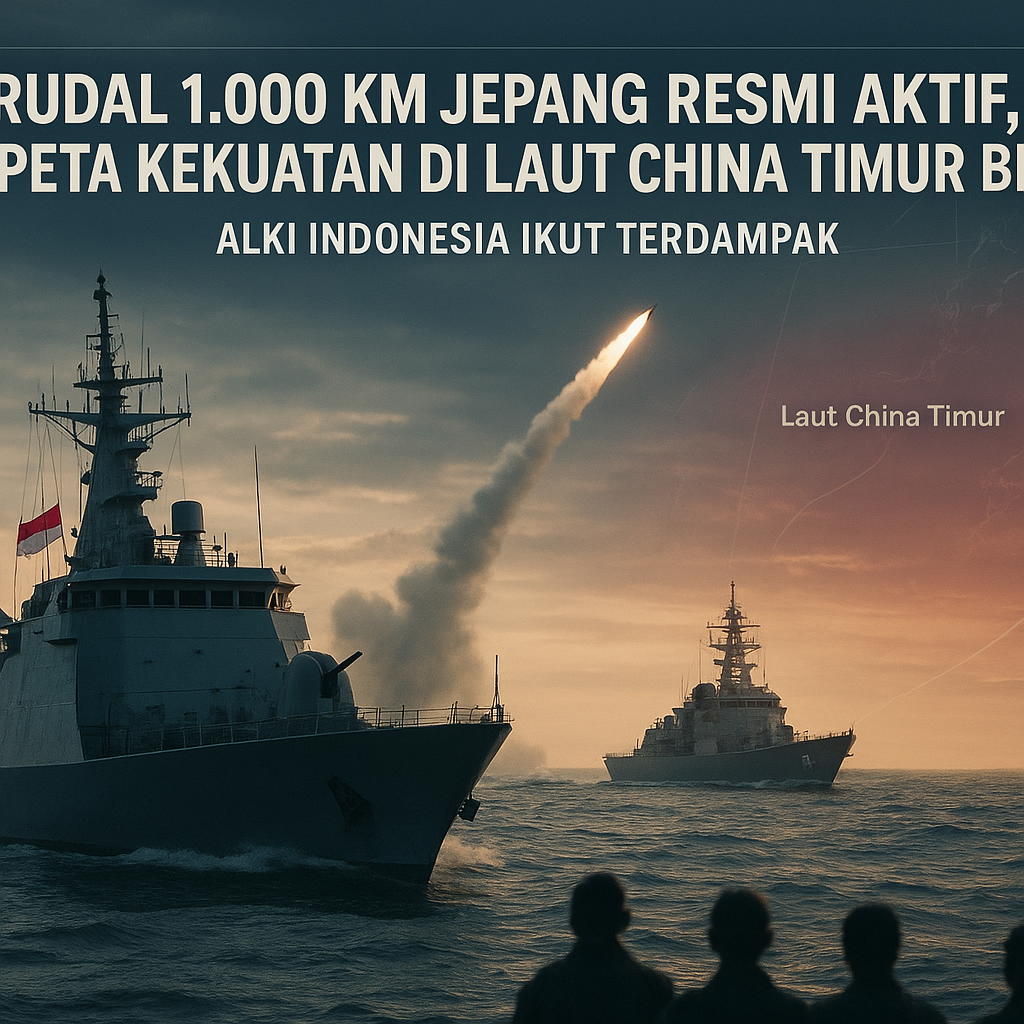Rudal 1.000 Km Jepang Resmi Aktif, Peta Kekuatan di Laut China Timur Berubah dan ALKI Indonesia Ikut Terdampak