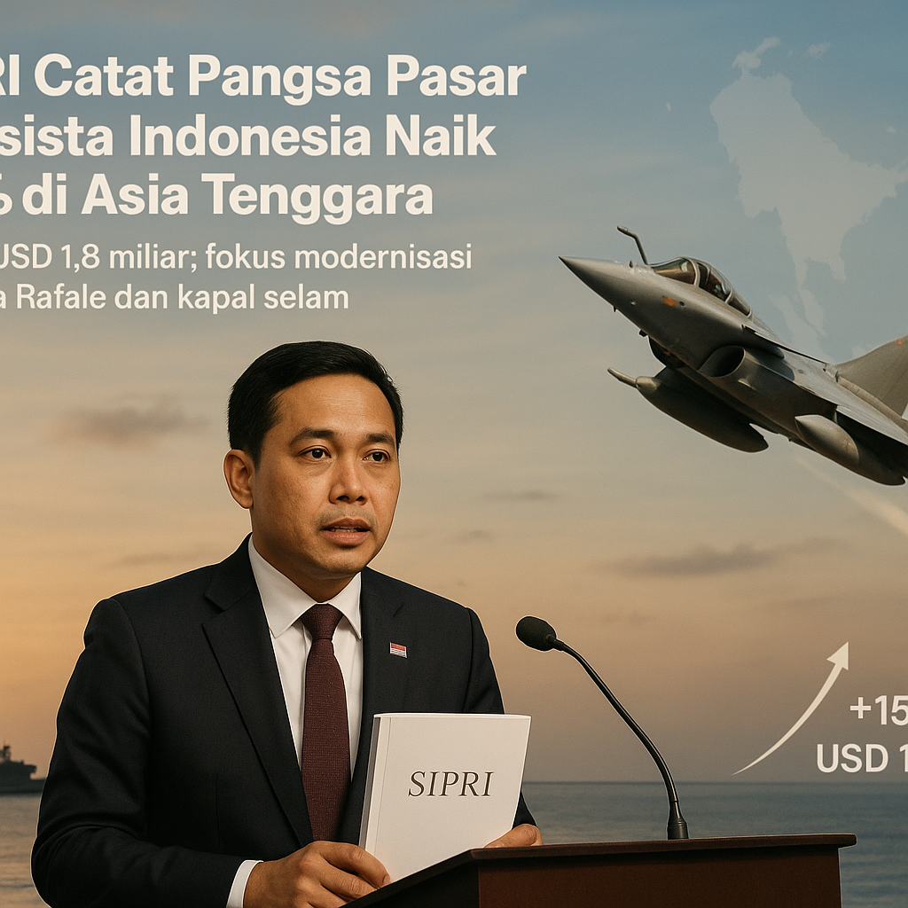 SIPRI Catat Pangsa Pasar Alutsista Indonesia Naik 15 Persen di Asia Tenggara: Data Intelijen Pasar Ungkap Tren Pertahanan