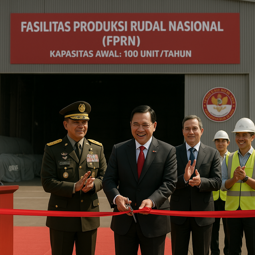 Menhan Resmikan Fasilitas Produksi Rudal Nasional, Kapasitas 100 Unit per Tahun