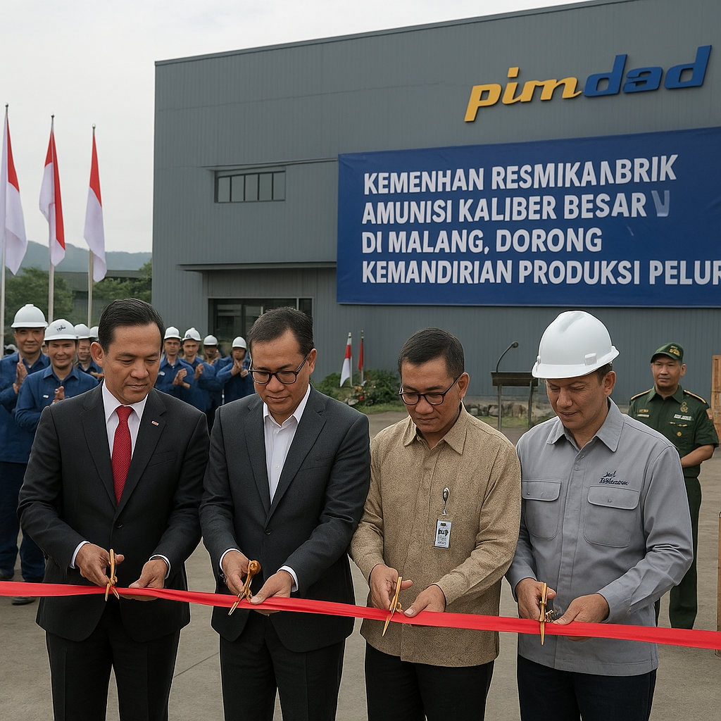 Kemenhan Resmikan Pabrik Amunisi Kaliber Besar di Malang, Dorong Kemandirian Produksi Peluru