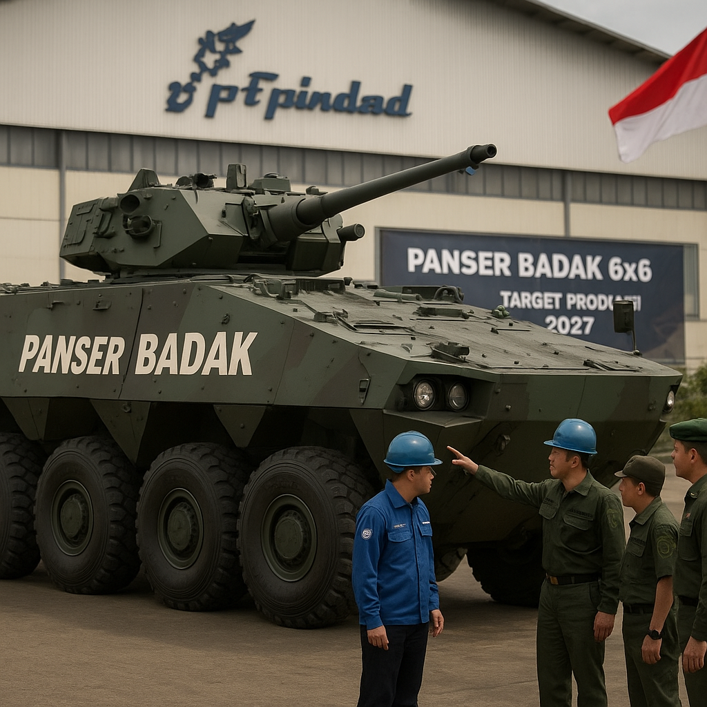 PT Pindad Siap Produksi Massal Panser Badak 6x6 untuk TNI AD pada 2027