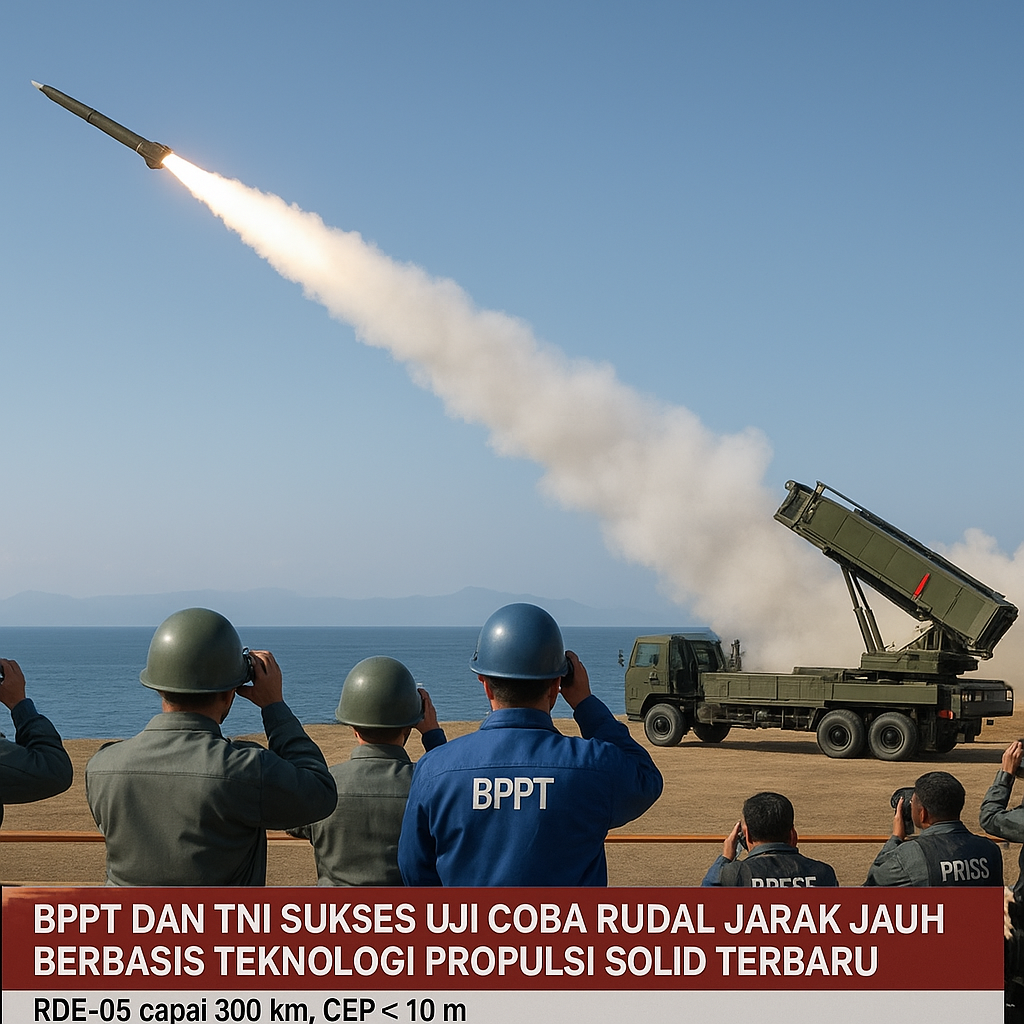 BPPT dan TNI Sukses Uji Coba Rudal Jarak Jauh Berbasis Teknologi Propulsi Solid Terbaru