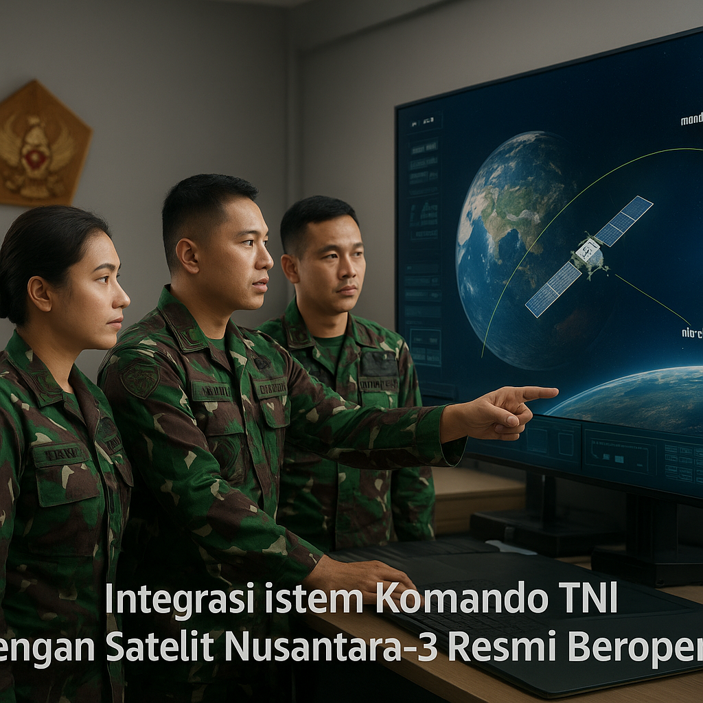 Integrasi Sistem Komando TNI dengan Satelit Nusantara-3 Resmi Beroperasi