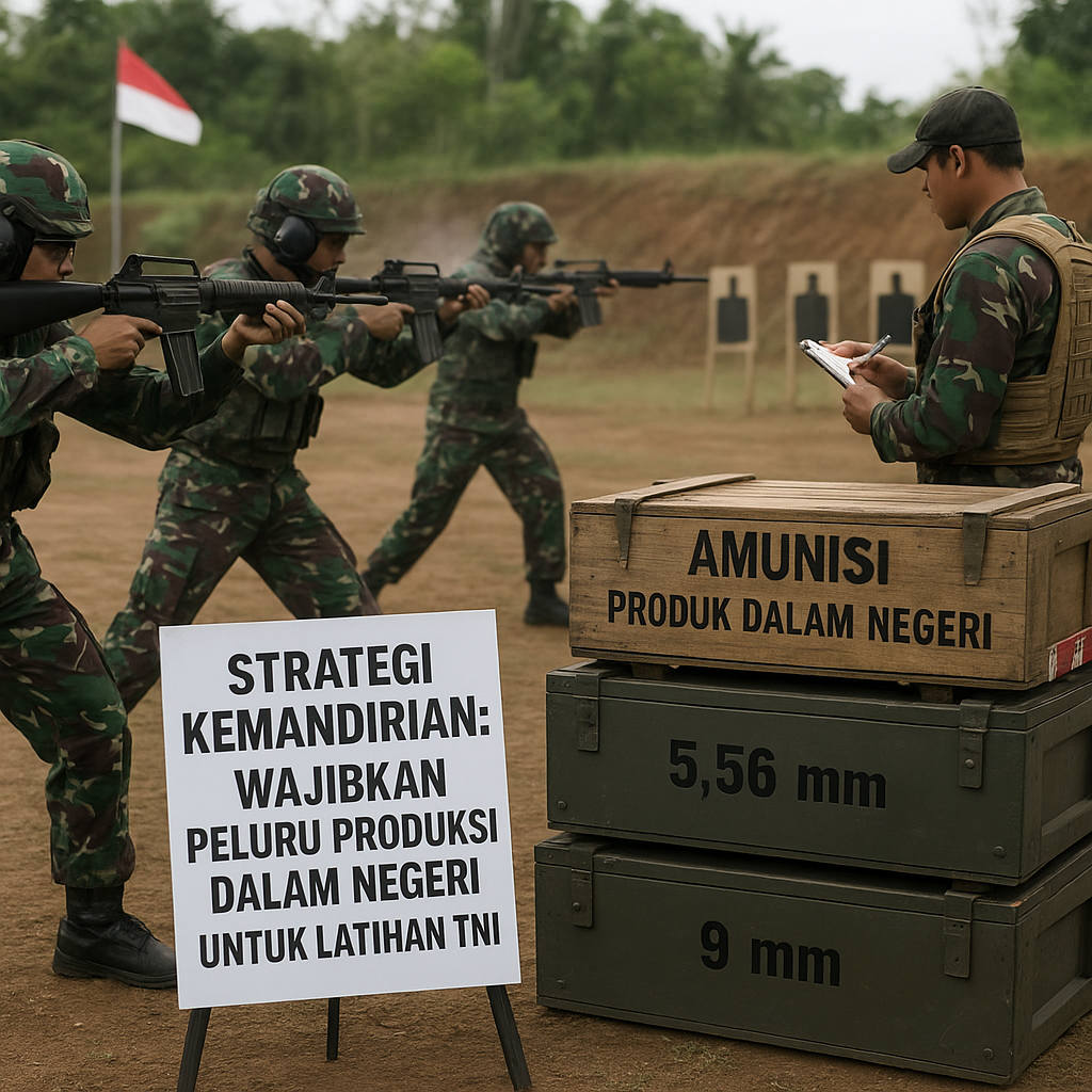 Strategi Kemandirian: Pemerintah Wajibkan Penggunaan Peluru Kaliber Kecil Produksi Dalam Negeri untuk Latihan TNI