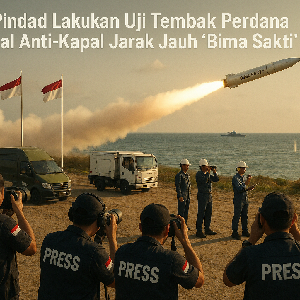 PT Pindai Lakukan Uji Tembak Perdana Rudal Anti-Kapal Jarak Jauh 'Bima Sakti'