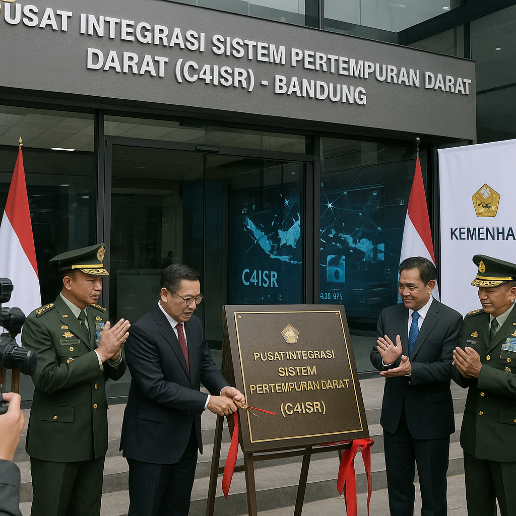 Kemenhan Resmikan Pusat Integrasi Sistem Pertempuran Darat (C4ISR) di Bandung