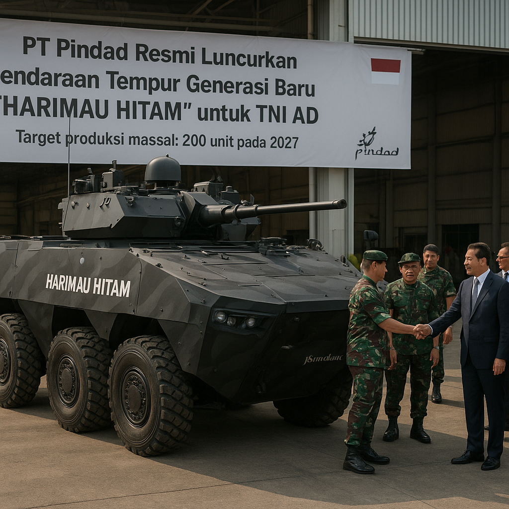 PT Pindad Resmi Luncurkan Kendaraan Tempur Generasi Baru 'Harimau Hitam' untuk TNI AD