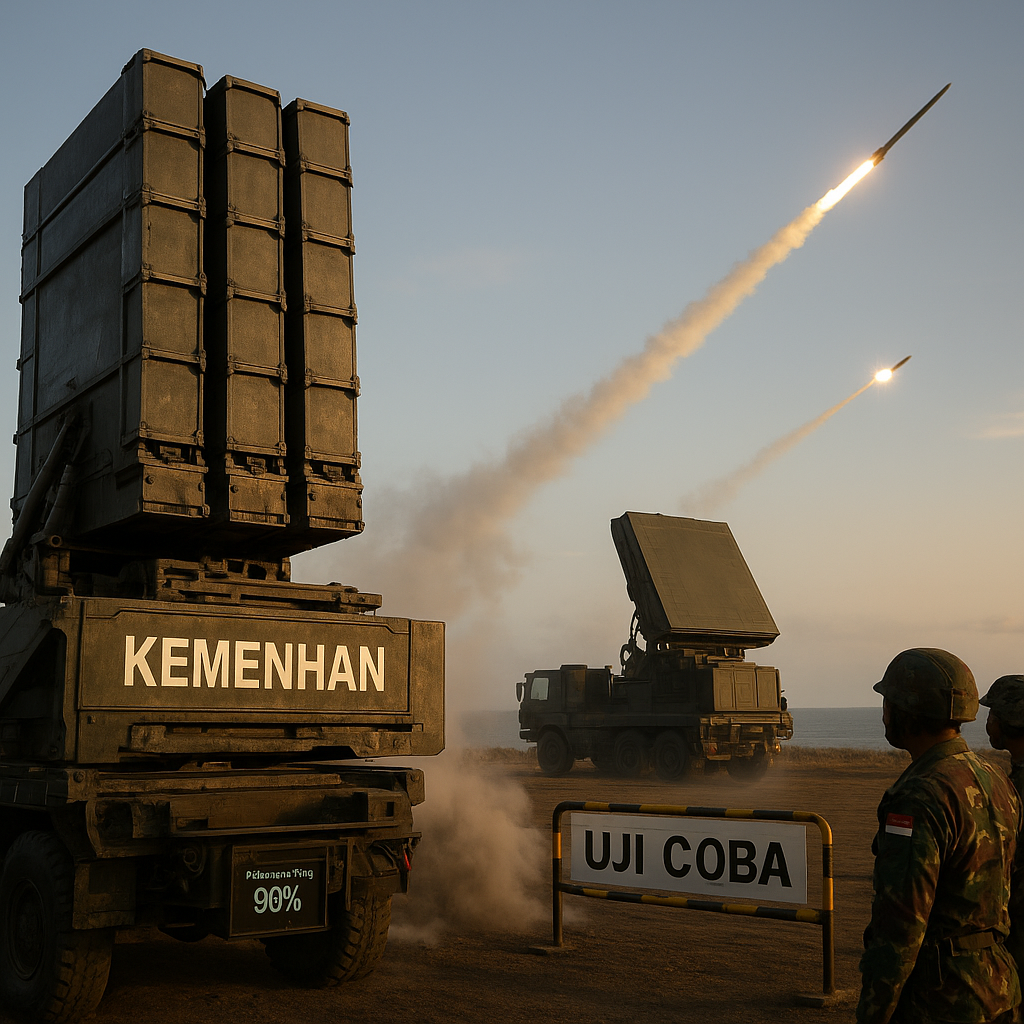 Kemenhan Gelar Uji Coba Sistem Rudal Pertahanan Udara Jarak Jauh 'Sky Shield'