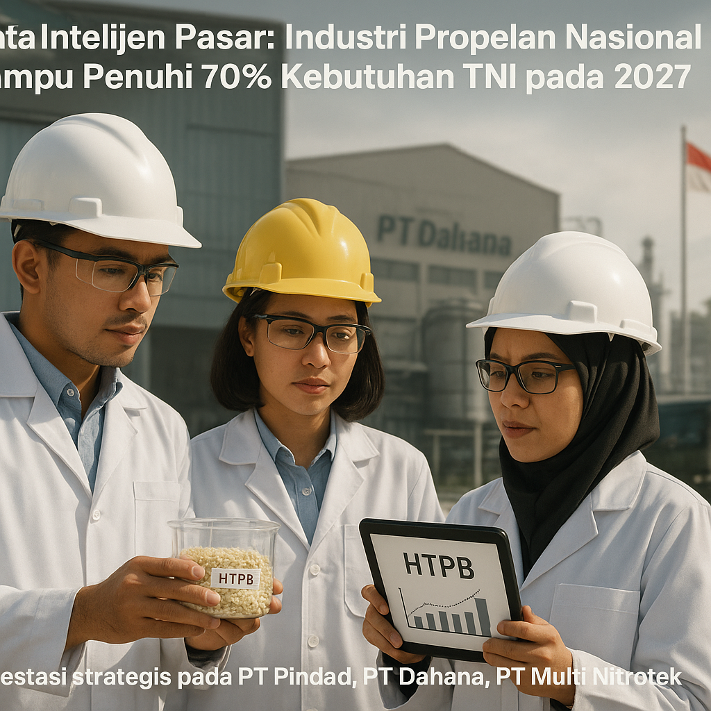 Data Intelijen Pasar: Industri Propelan Nasional Mampu Penuhi 70% Kebutuhan TNI pada 2027