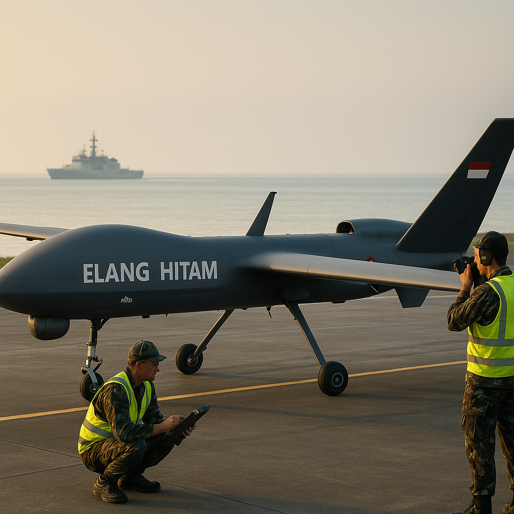 TNI AU Resmi Operasikan Drone Tempur 'Elang Hitam' untuk Patroli Maritim