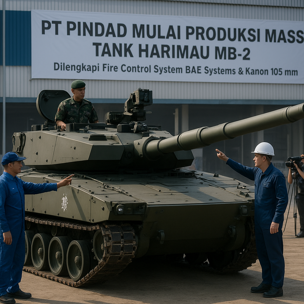 PT Pindad Mulai Produksi Massal Tank Harimau MB-2 dengan Fire Control System Baru