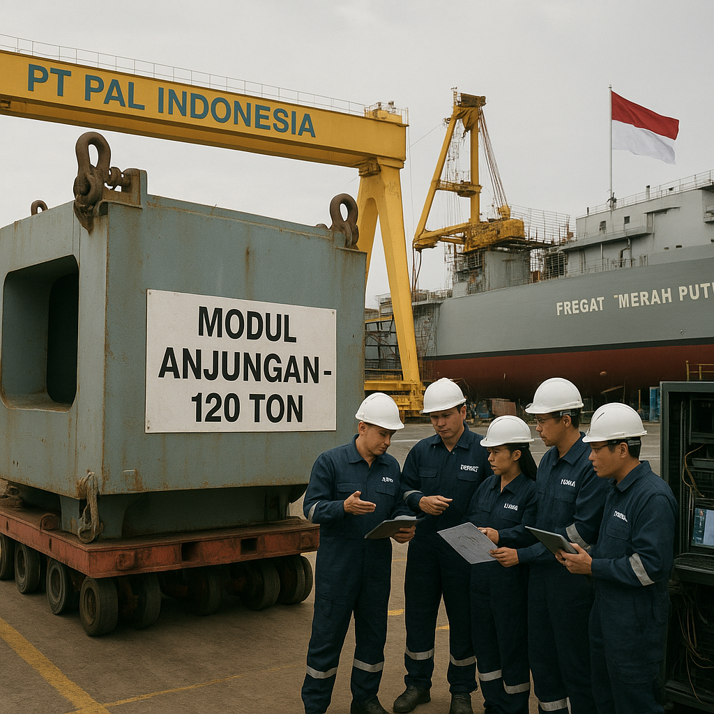 PT PAL Rampungkan Modul Anjungan Fregat Merah Putih Tahap Pertama