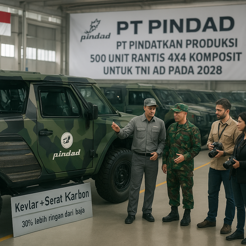 PT Pindad Targetkan Produksi 500 Unit Rantis 4x4 Komposit untuk TNI AD pada 2028