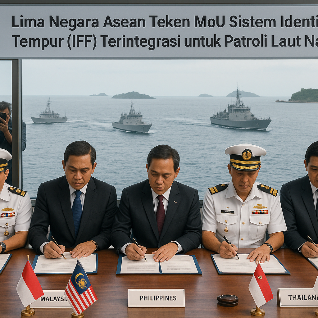 Lima Negara Asean Teken MoS Sistem Identifikasi Tempur (IFF) Terintegrasi untuk Patroli Laut Natuna