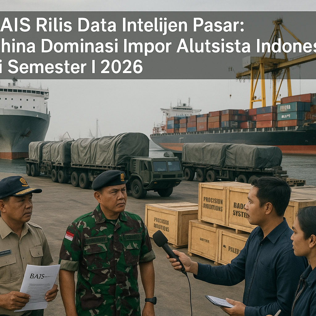 BAIS Rilis Data Intelijen Pasar: China Dominasi Impor Alutsista Indonesia di Semester I 2026