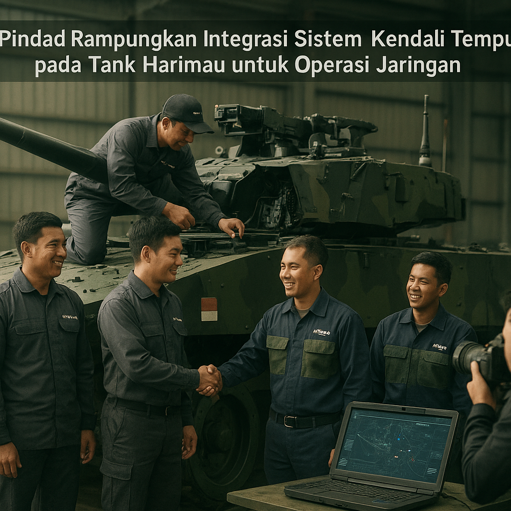 PT Pindad Rampungkan Integrasi Sistem Kendali Tempur pada Tank Harimau untuk Operasi Jaringan