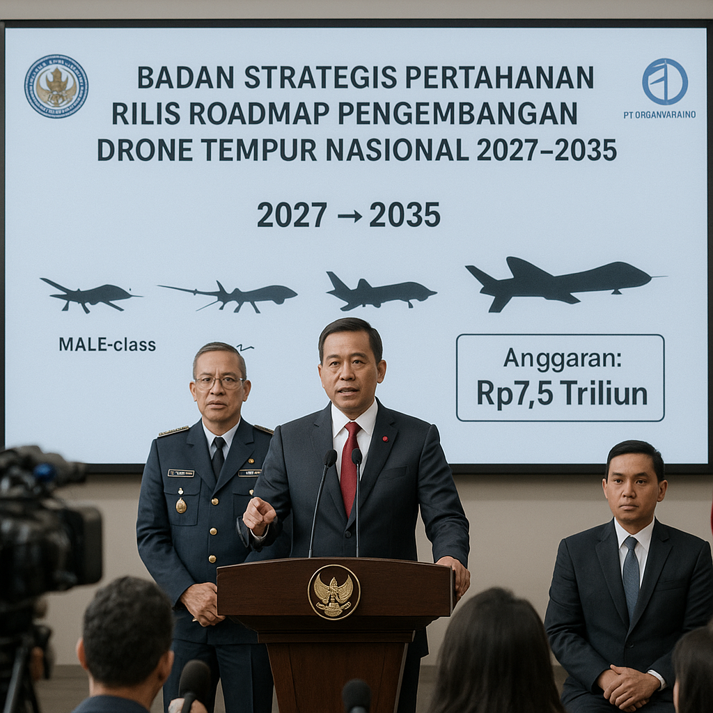 Badan Strategis Pertahanan Rilis Roadmap Pengembangan Drone Tempur Nasional 2027-2035