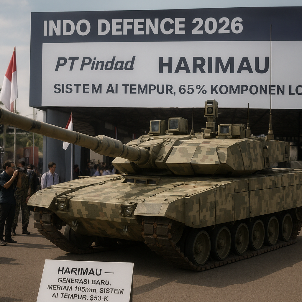 PT Pindad Resmi Luncurkan Tank Harimau Generasi Baru dengan Sistem AI Tempur