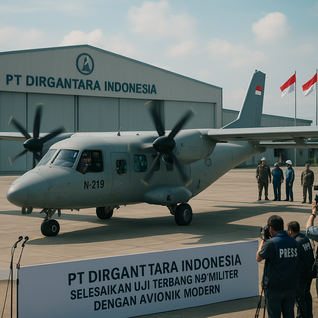 PT Dirgantara Indonesia Selesaikan Uji Terbang N-219 Militer dengan Avionik Modern