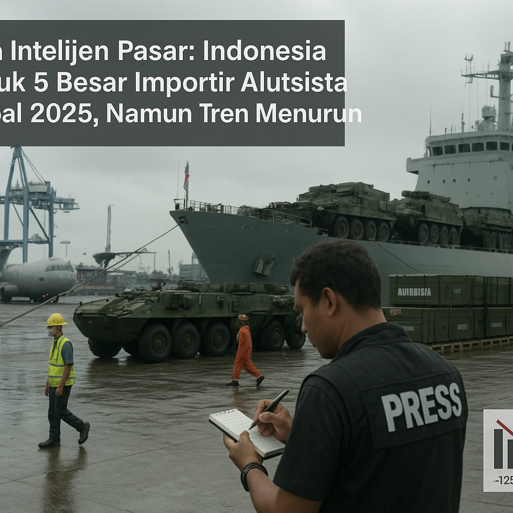 Data Intelijen Pasar: Indonesia Masuk 5 Besar Importir Alutsista Global 2025, Namun Tren Menurun