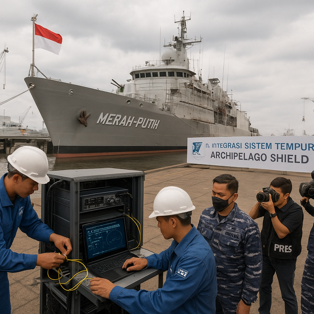 PT PAL Lakukan Integrasi Sistem Tempur pada Frigat Merah-Putih dengan Network-Centric Warfare Suite Lokal