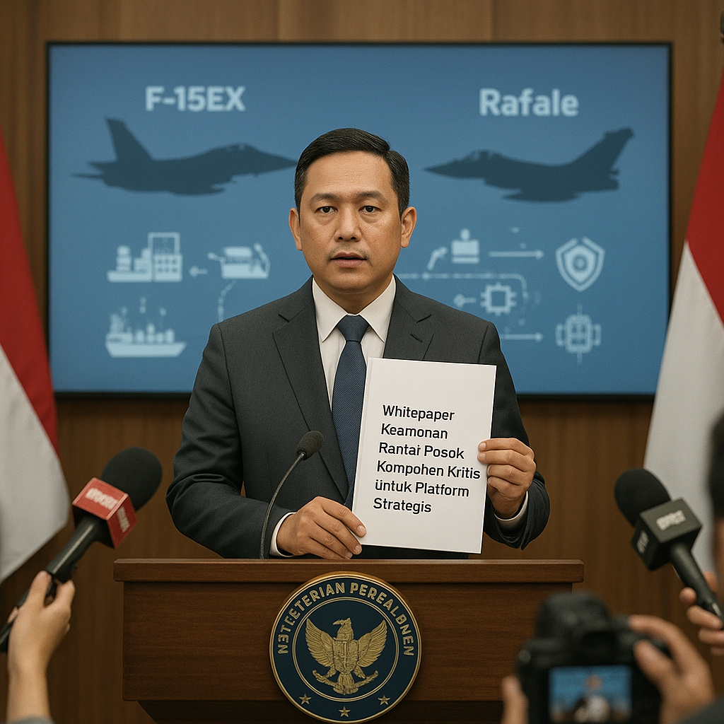 Kementerian Pertahanan Rilis Whitepaper Keamanan Rantai Pasok Komponen Kritis untuk Platform F-15EX dan Rafale