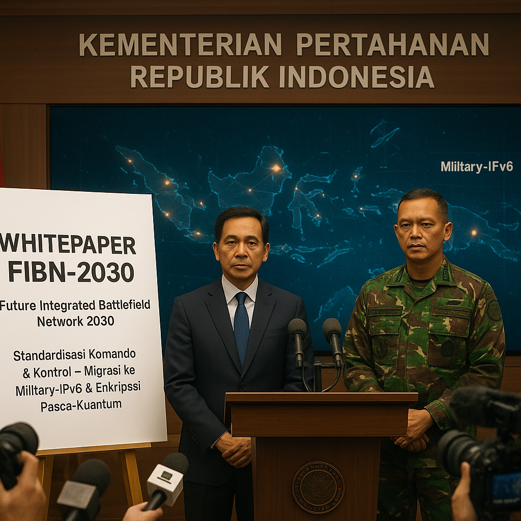 Kementerian Pertahanan Rilis Whitepaper 'Future Integrated Battlefield Network 2030' untuk Standardisasi Komando & Kontrol