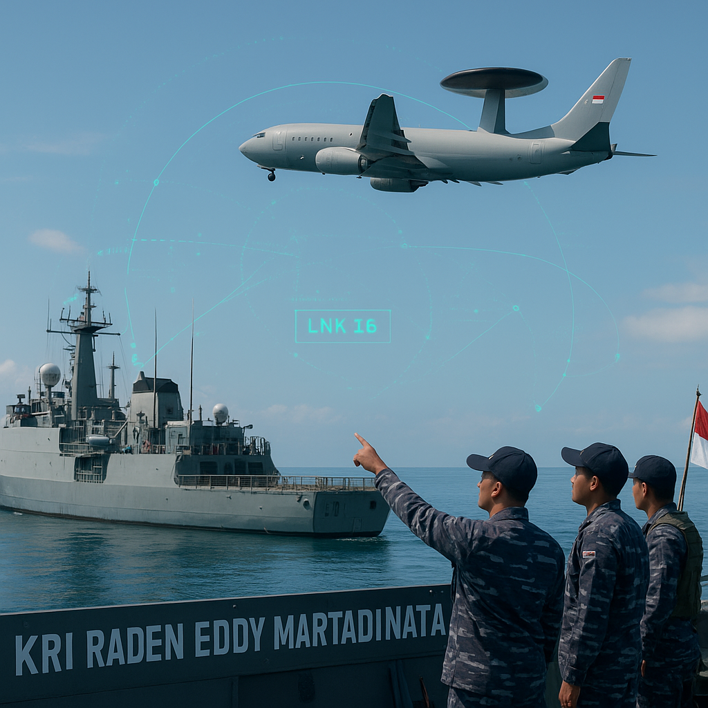 Integrasi Sistem: Uji Coba Sukses Konektivitas Data Link antara Kapal Perang Republik Indonesia dengan Pesawat AWACS