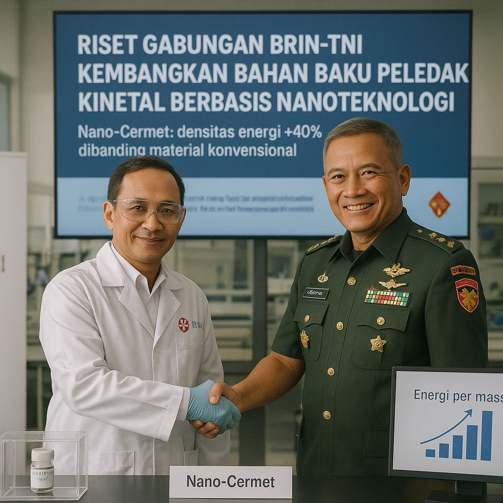 Riset Gabungan BRIN-TNI Kembangkan Bahan Baku Peledak Kinetal Berbasis Nanoteknologi