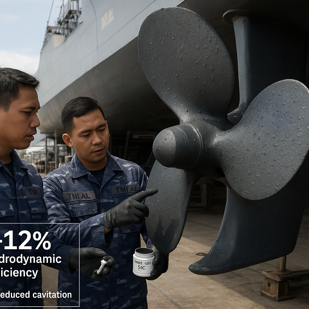 Inovasi Propeller Coating Nano-Ceramic untuk Kapal Cepat Tempur TNI AL: Peningkatan Efficiency 12%