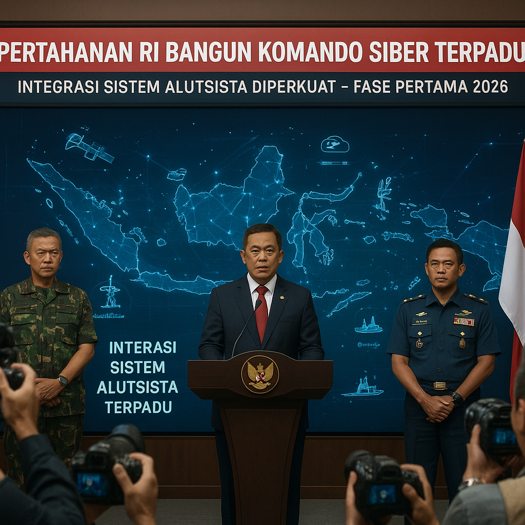 Pertahanan RI Bangun Komando Siber Terpadu, Integrasi Sistem Alutsista Diperkuat