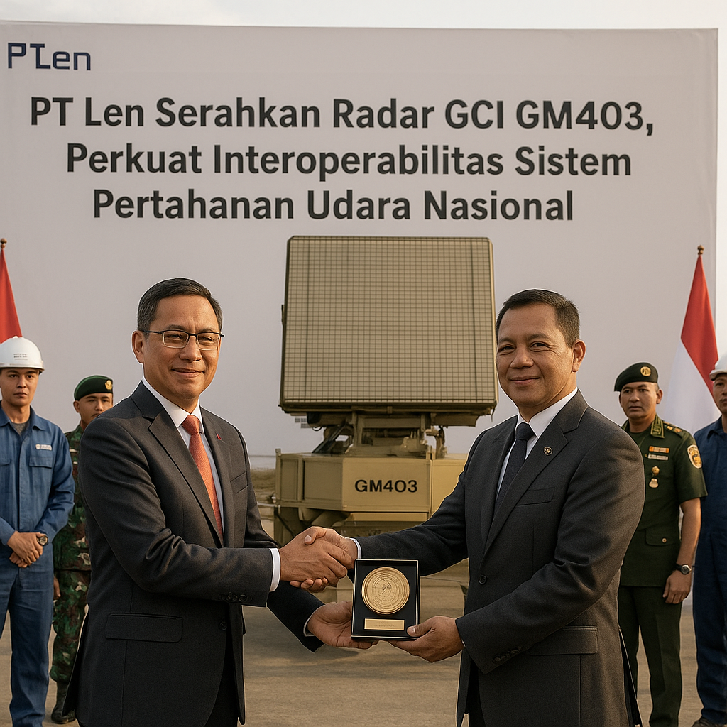 PT Len Serahkan Radar GCI GM403, Perkuat Interoperabilitas Sistem Pertahanan Udara Nasional