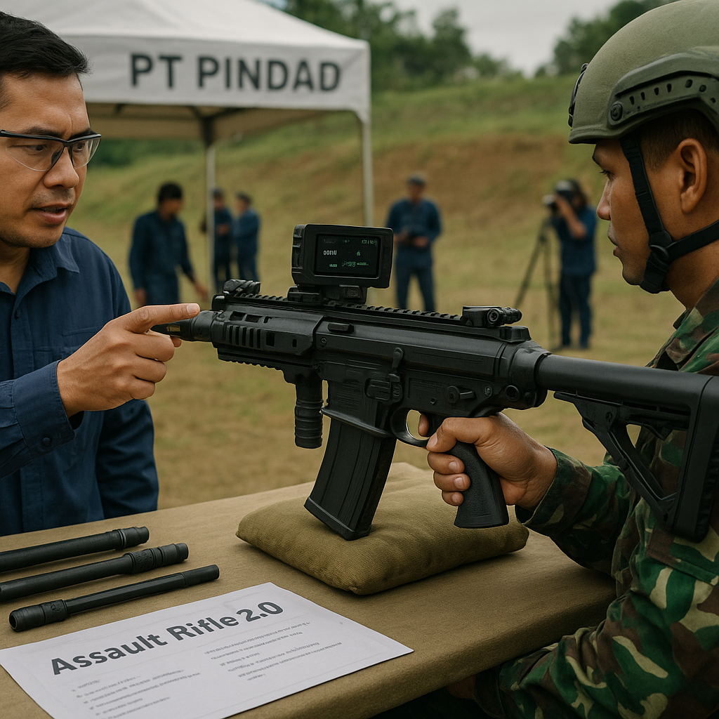 PT Pindad Uji Coba Senapan Serbu Assault Rifle 2.0 Modular dengan Fire Control System Terintegrasi