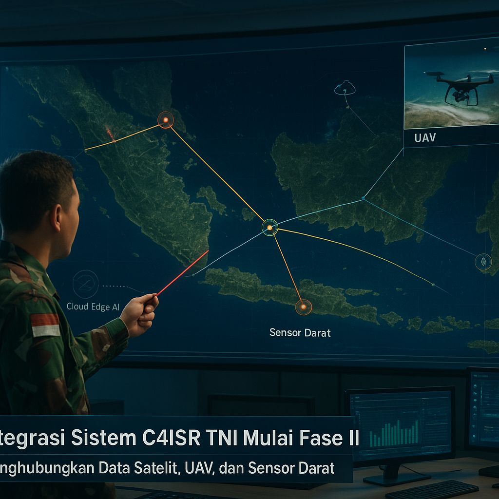 Integrasi Sistem C4ISR TNI Mulai Fase II, Menghubungkan Data Satelit, UAV, dan Ground Sensor