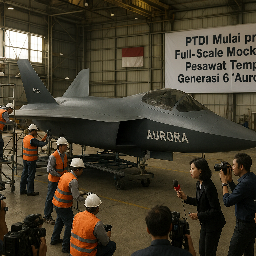PTDI Mulai Produksi Full Scale Mock-Up Pesawat Tempur Generasi 6 'Aurora'
