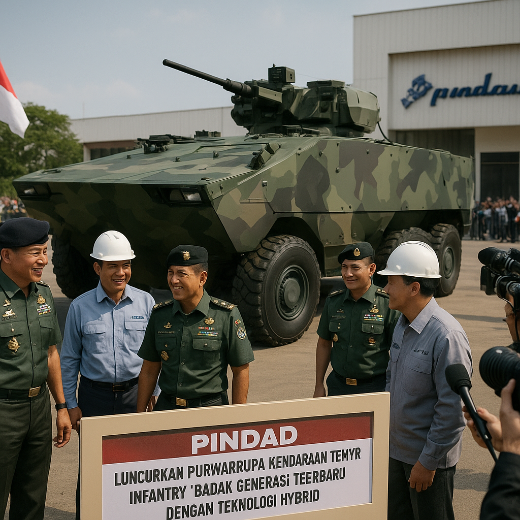PINDAD Luncurkan Purwarupa Kendaraan Tempur Infantry 'Badak' Generasi Terbaru dengan Teknologi Hybrid