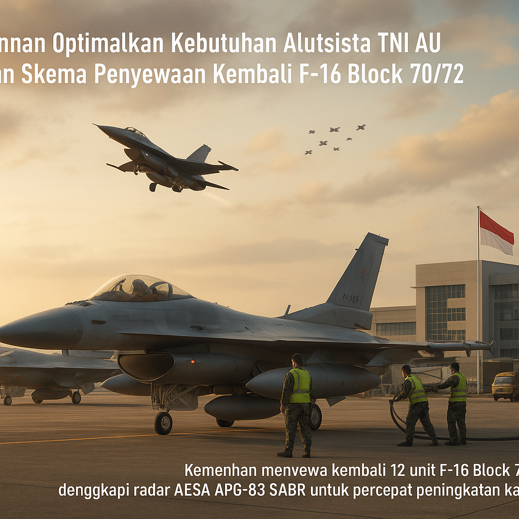 Kemenhan Optimalkan Kebutuhan Alutsista TNI AU dengan Skema Penyewaan Kembali F-16 Block 70/72