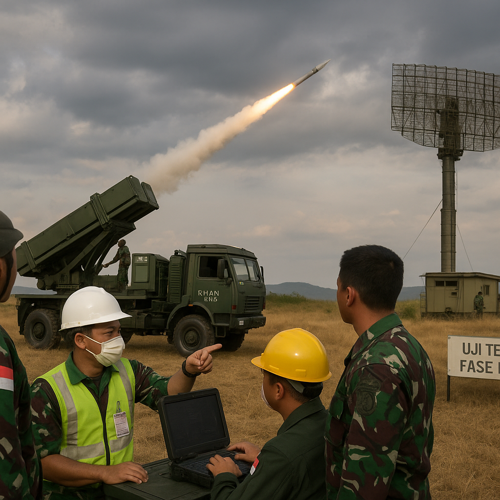Integrasi Sistem Rudal Darat-ke-Udara R-HAN 450B dengan Radar 3D TNI AD Capai Fase Final