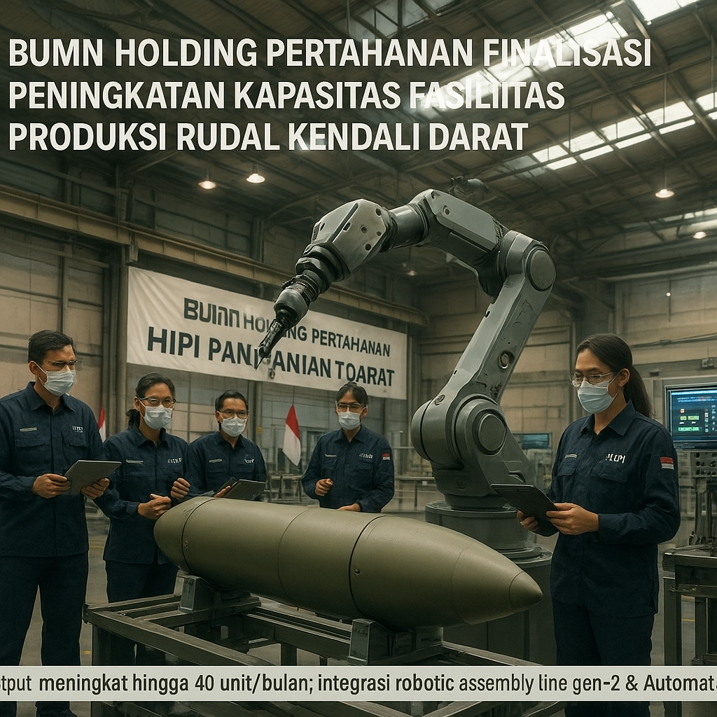 BUMN Holding Pertahanan Finalisasi Peningkatan Kapasitas Fasilitas Produksi Rudal Kendali Darat