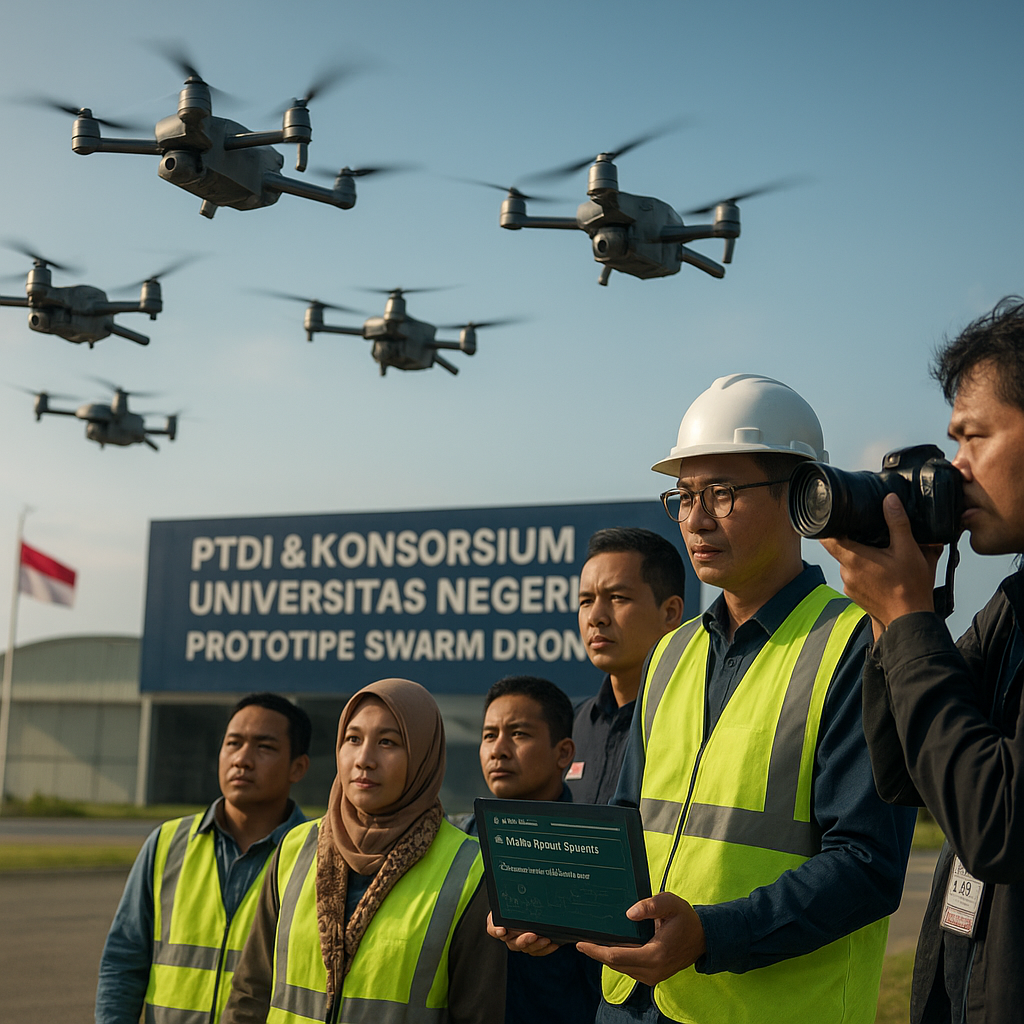 Pengembangan Drone Combat Swarm dengan AI Multi-Agent System oleh PTDI dan Universitas Negeri