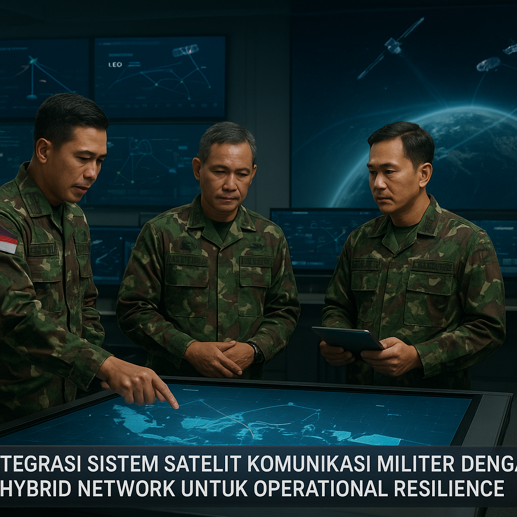 Integrasi Sistem Satelit Komunikasi Militer dengan Hybrid Network untuk Operational Resilience