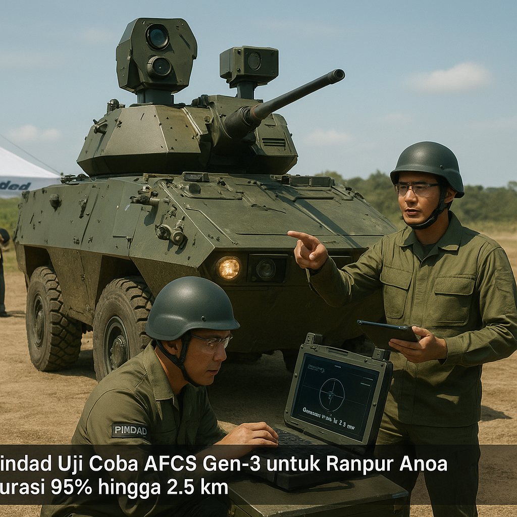 PT Pindad Uji Coba Sistem Kendali Tembak Otomatis Generasi Ke-3 untuk Ranpur Anoa