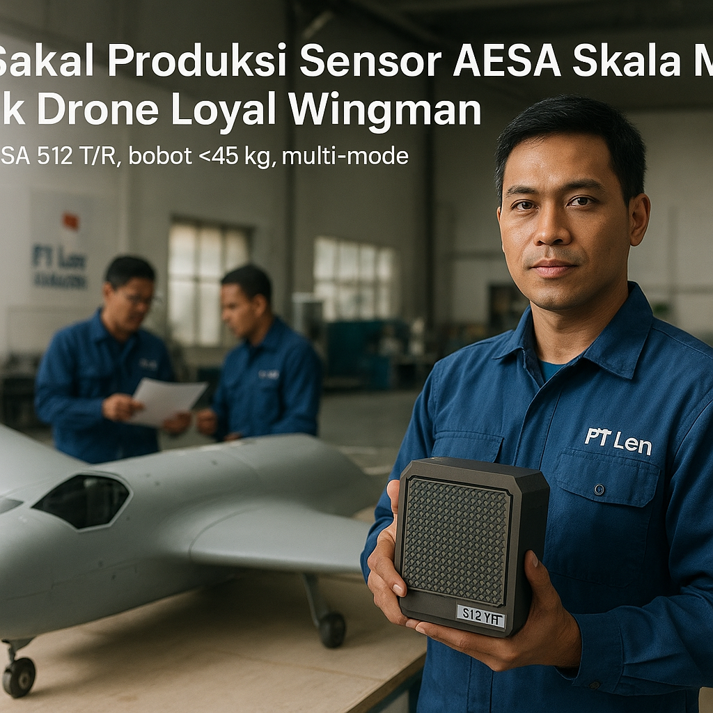 Len Bakal Produksi Sensor AESA Skala Mini untuk Drone Loyal Wingman