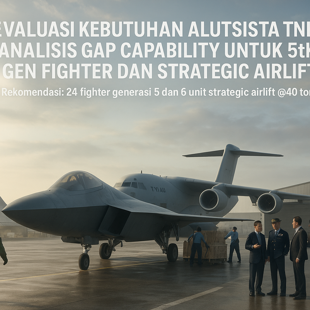 Evaluasi Kebutuhan Alutsista TNI AU: Analisis Gap Capability untuk 5th Gen Fighter dan Strategic Airlift
