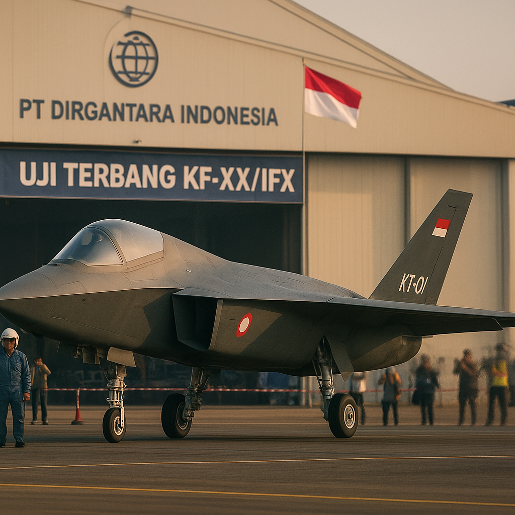 PT DI Uji Terbang Prototipe Pesawat Tempur Medium KF-XX/IFX dengan Teknologi Stealth Generasi 4.5
