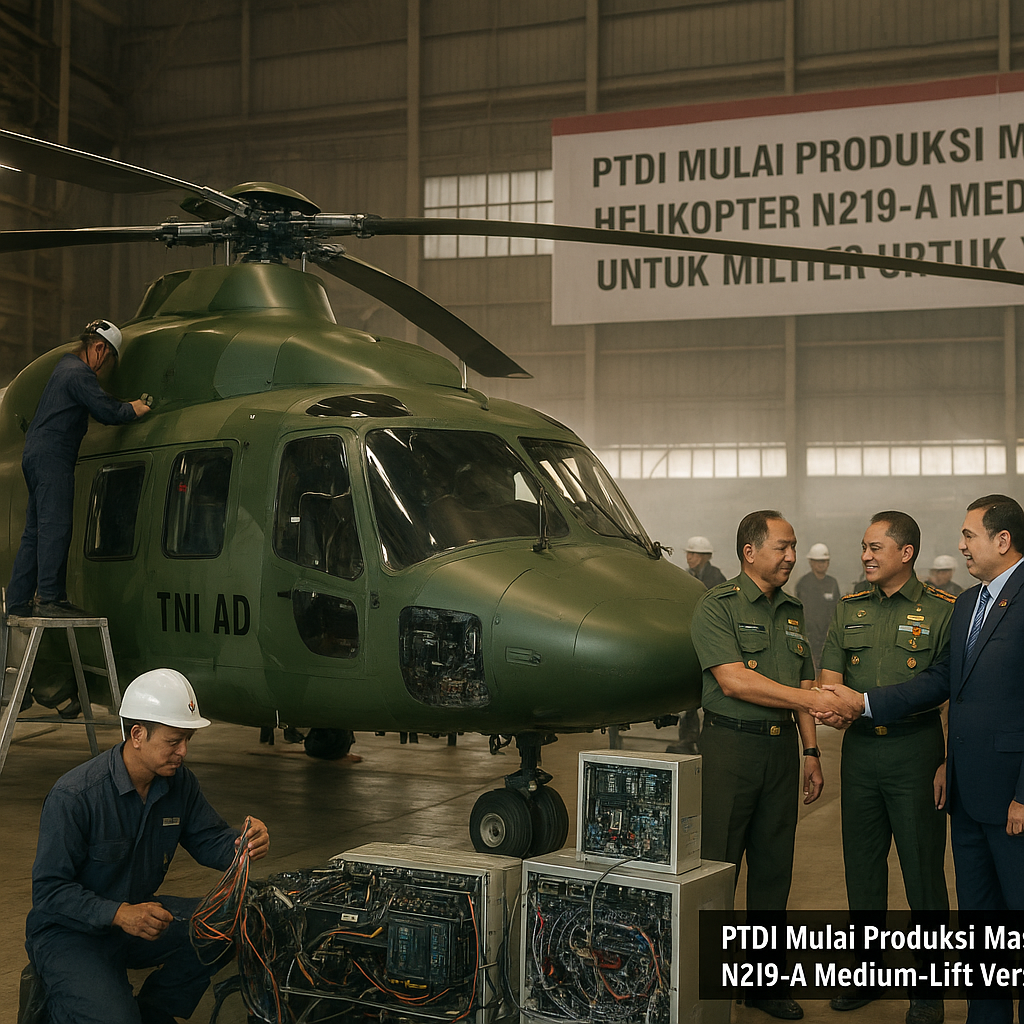 PTDI Mulai Produksi Massal Helikopter N219-A Medium-Lift Versi Militer untuk TNI AD