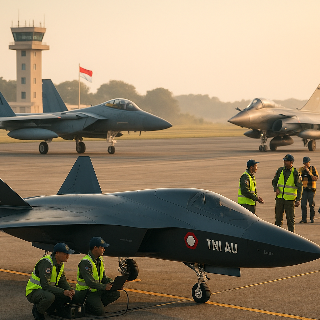 Dispenau TNI AU Uji Coba Integrasi Drone Loyal Wingman Elang Hitam dengan Pesawat Tempur F-15EX dan Rafale